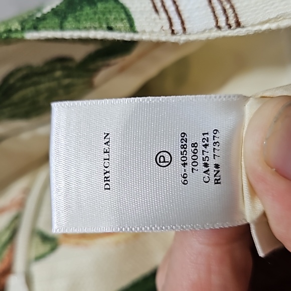 Ann Taylor Petite, Sz 4P, Mini, Pencil Skirt Cream, Floral, Lily, Peach, Purple - Picture 11 of 12